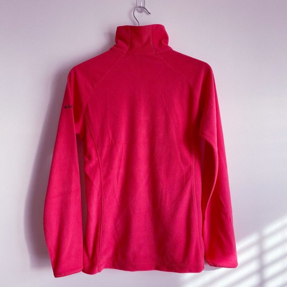 Columbia NWOT Women's Light Weight Fleece, Half Zip Pull Over, Pink, Size Medium - Picture 8 of 10
